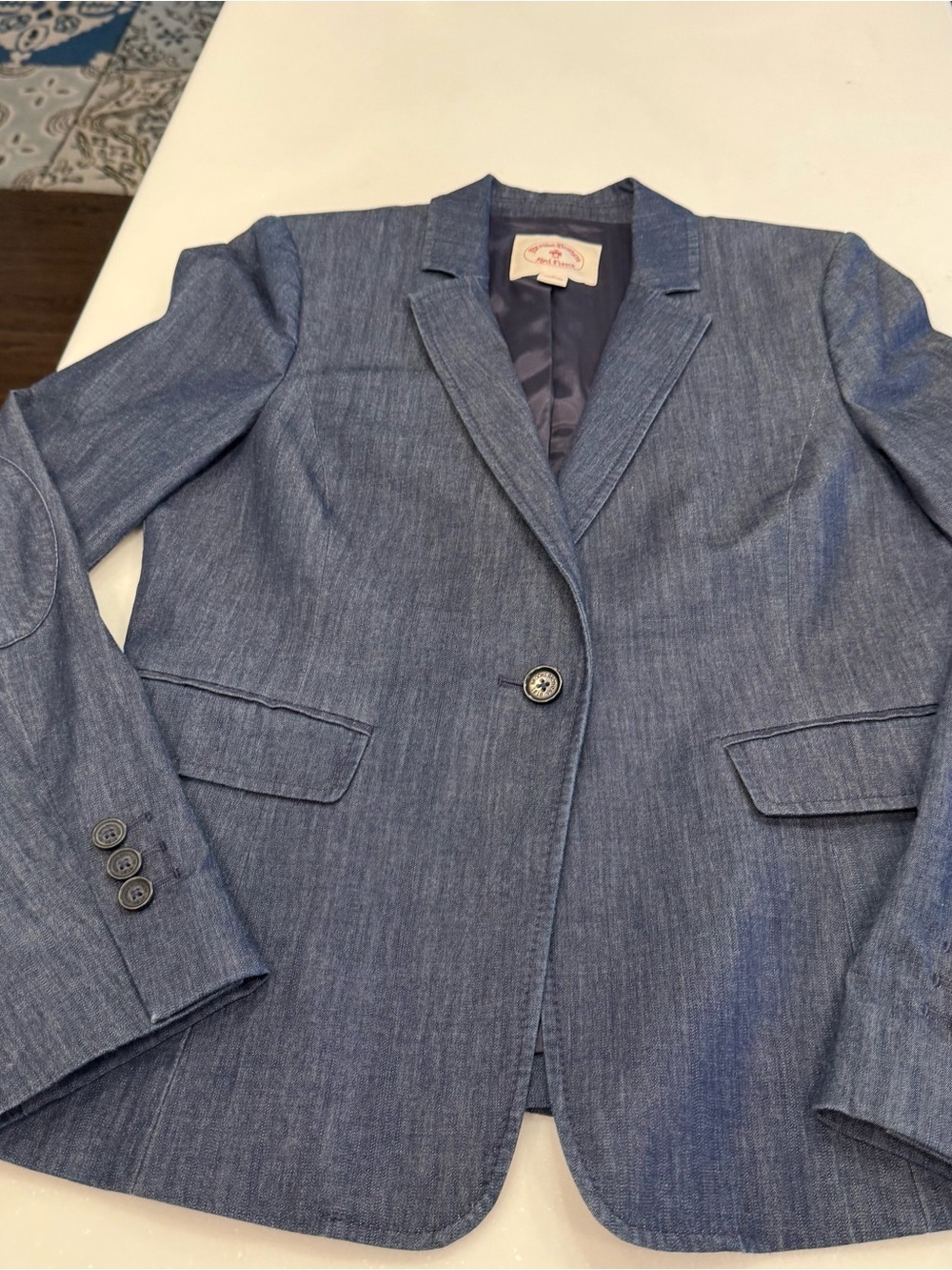 Brooks Brothers Women Blue Denim Blazer (Red Fleece Label) Sz 6 EUC - Picture 7 of 11
